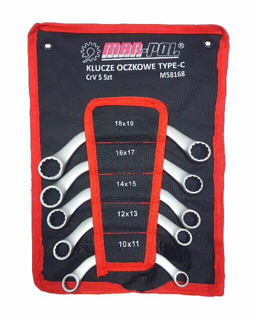 КОМПЛЕКТ КЛЮЧОВЕ С–ОБРАЗНИ 5 ЧАСТИ В КАЛЪФ MAR-POL