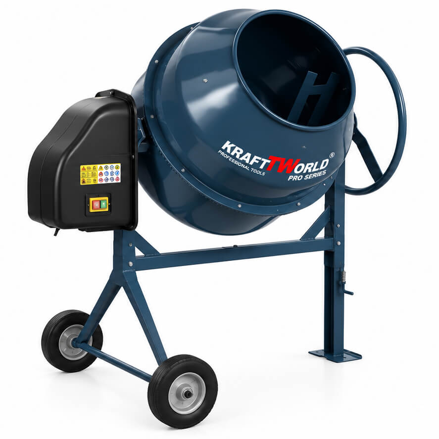 Бетонобъркачка KraftWorld Pro 180, 200 или 240 л - снимка 3
