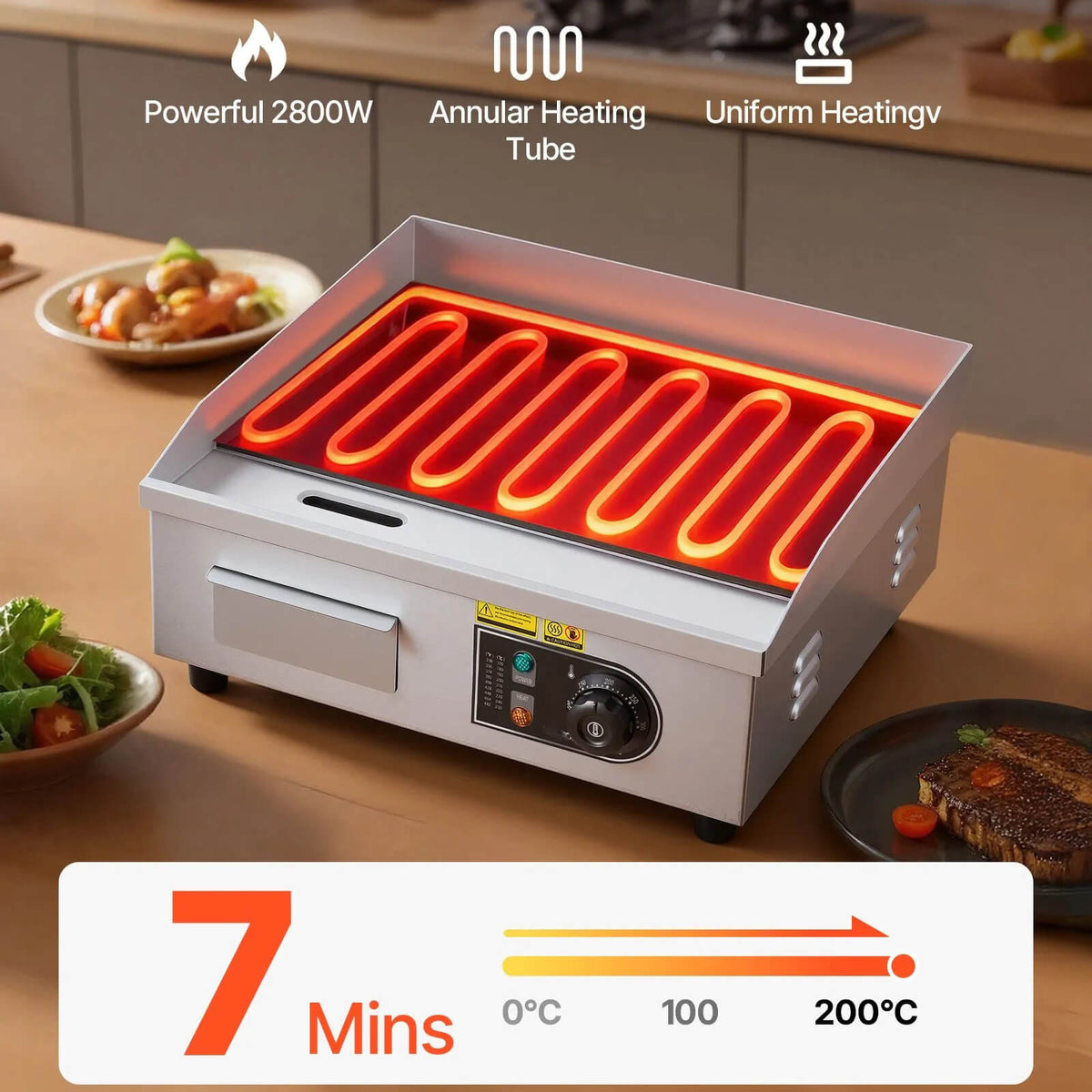 Електрическа плоча за печене | 2800, 3200 или 4400 W