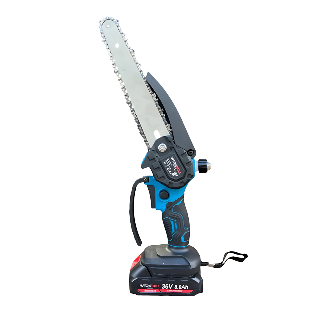 Промо 2в1 комплект WerkBull Акумулаторна Лозарска ножица с дисплей и Мини Трион с автоматично омасляване