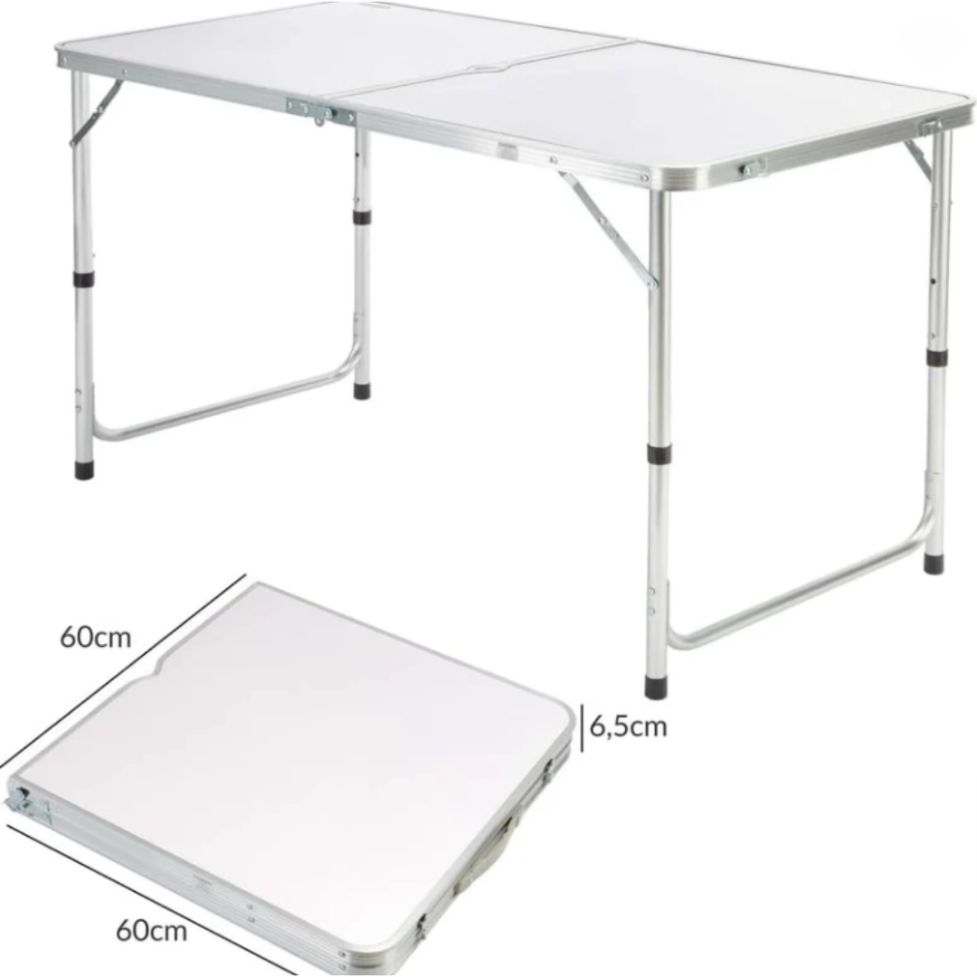 Преносима Алуминиева маса WerkBull с 4 стола,90x70x70 см