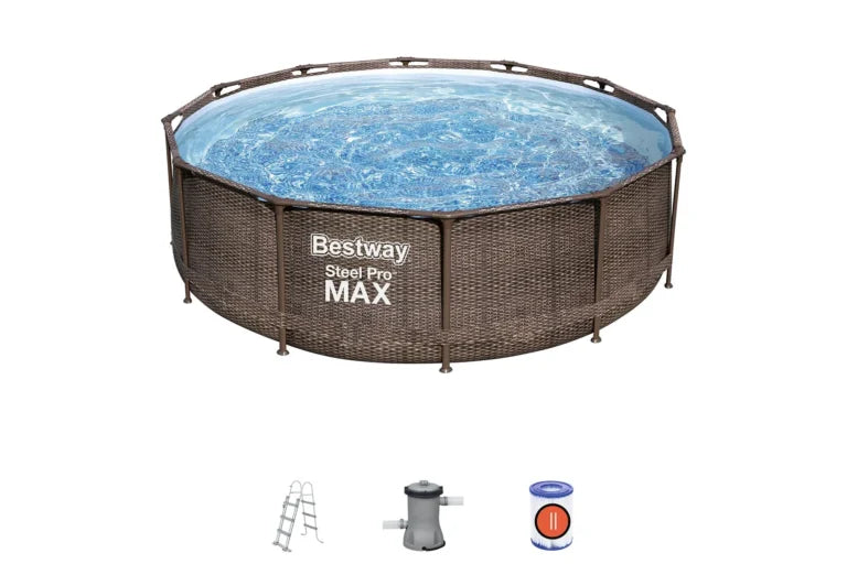 СГЛОБЯЕМ БАСЕЙН BESTWAY Steel ProMax С ПОМПА 366×100см