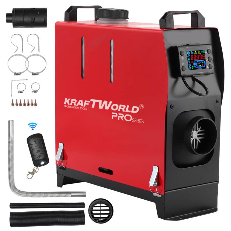 Преносима дизелова печка WERKBULL GERMANY PRO 8kW 12V – електронно управление, дистанционно, нисък разход