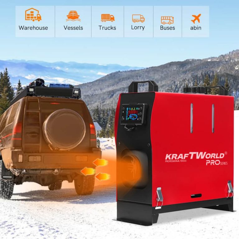 Преносима дизелова печка WERKBULL GERMANY PRO 8kW 12V – електронно управление, дистанционно, нисък разход