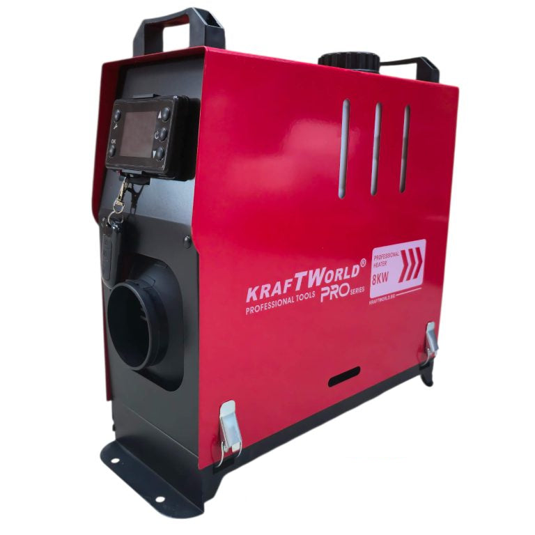 Преносима дизелова печка WERKBULL GERMANY PRO 8kW 12V – електронно управление, дистанционно, нисък разход