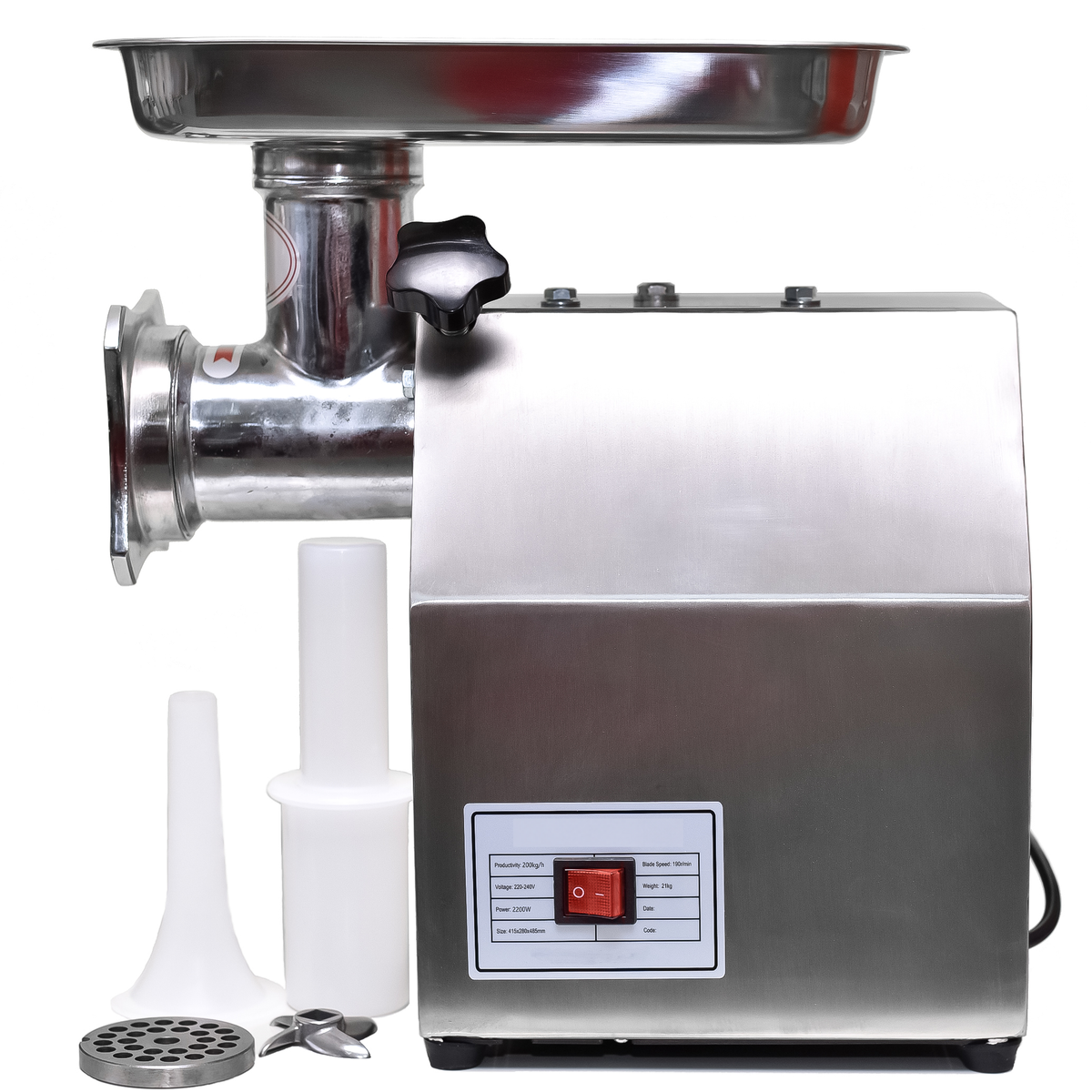 Електрическа месомелачка MK-22 2200W – 200 кг/ч, неръждаема стомана
