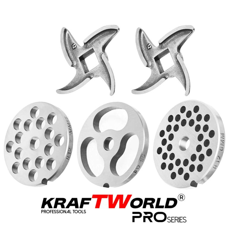 Електрическа Месомелачка KraftWorld | 1200W, 180 кг/ч, Неръждаема Стомана