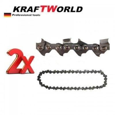 Немски Акумулаторен Трион с Омасляване KraftWorld 20см 36V 8Ah + 2 Вериги Мини Резачка за Клони