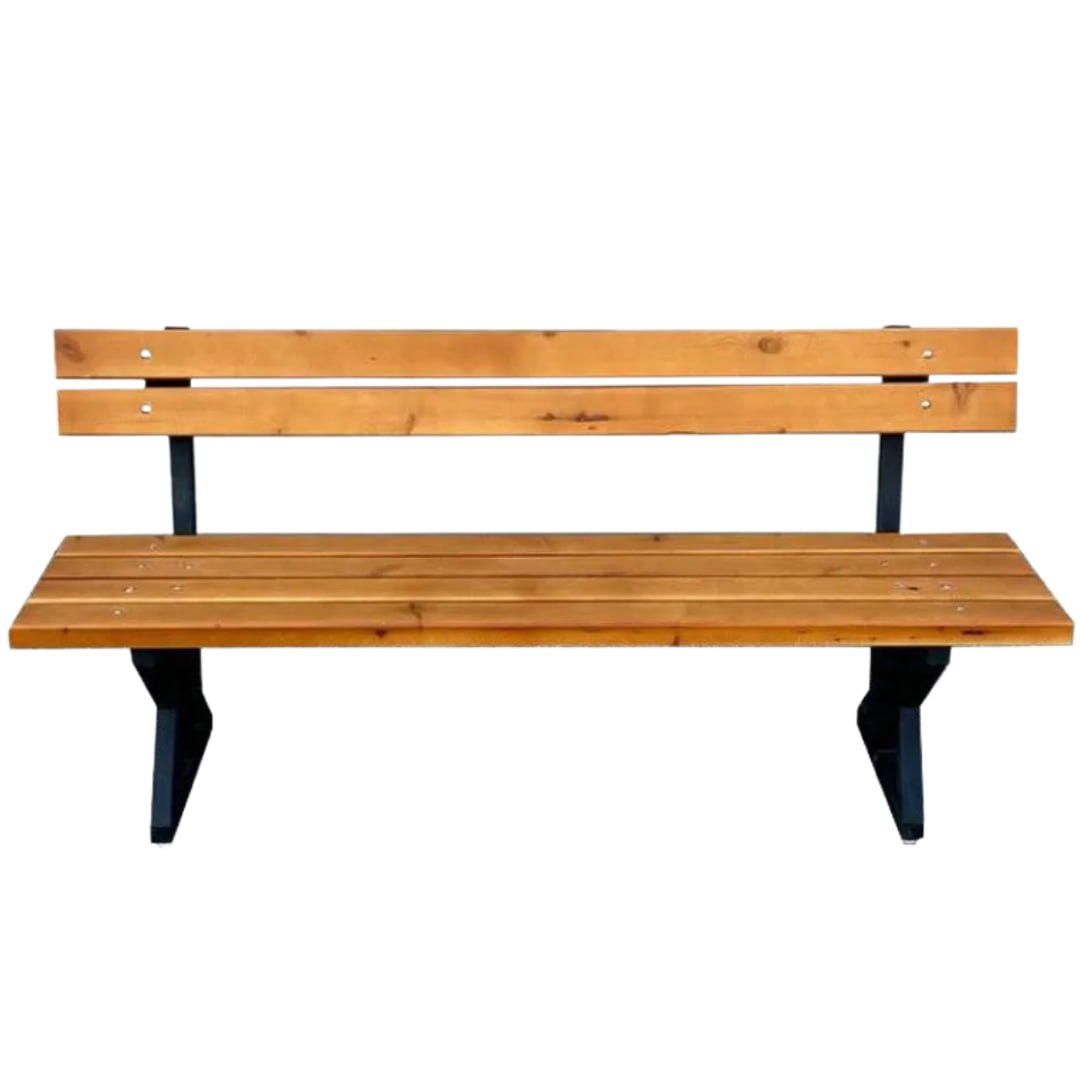 Градинска Пейка от масивно дърво и метал. Размери 150/180/200см.