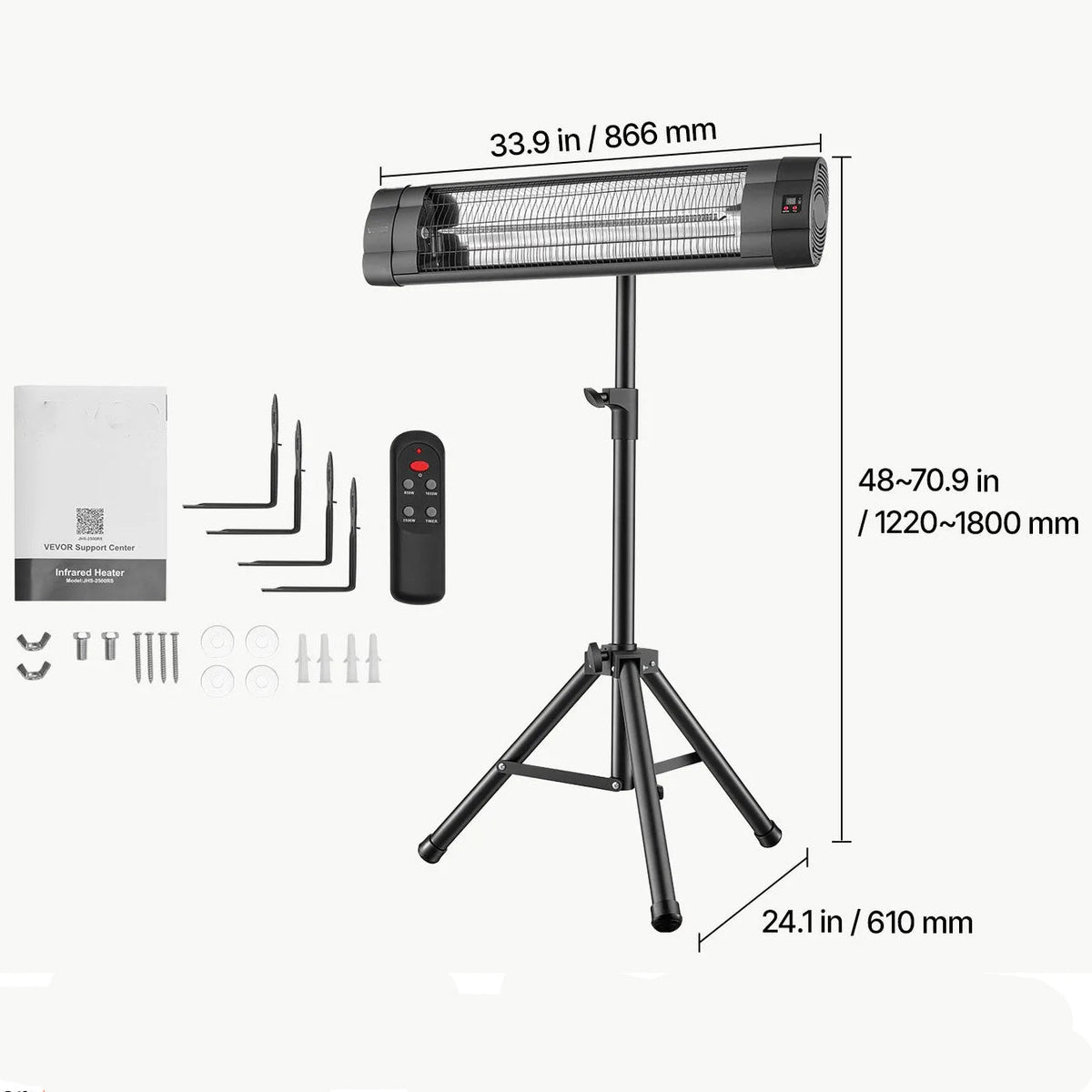 Инфрачервен отоплител 2500W – оригинална снимка 08