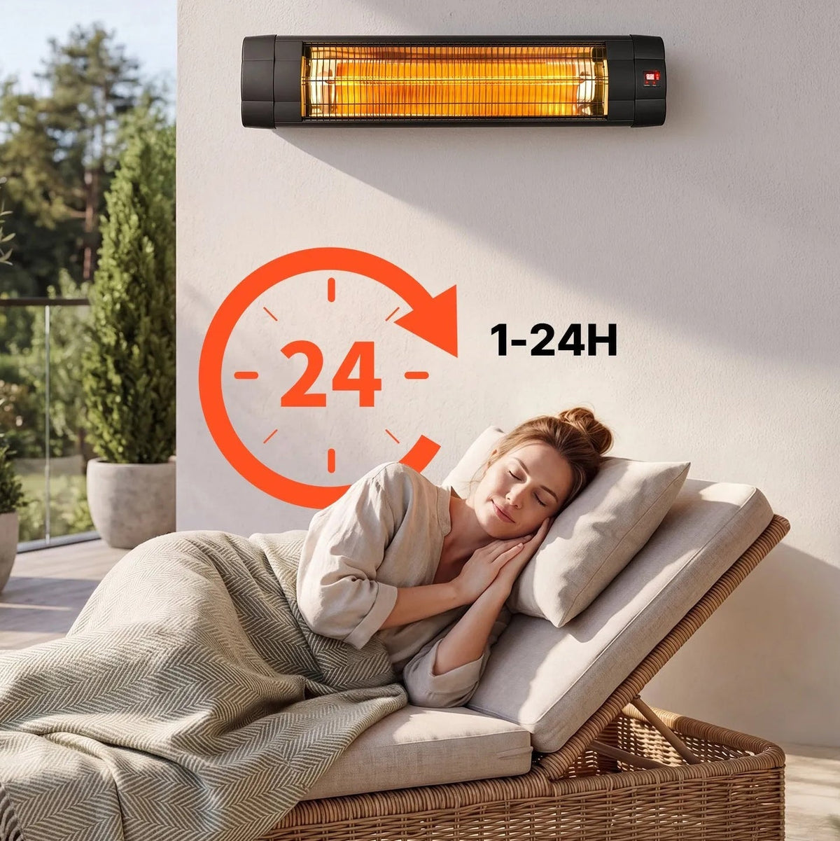 Инфрачервен отоплител 2500W – снимка 07