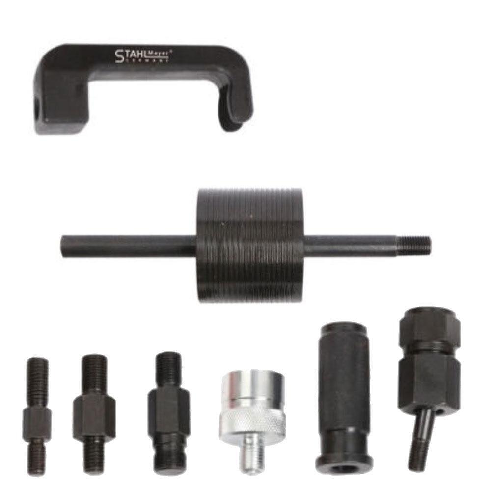 КОМПЛЕКТ СКОБА, ОБРАТЕН ЧУК И НАКРАЙНИЦИ ЗА ВАДЕНЕ НА COMMON RAIL ДЮЗИ STAHLMAYER